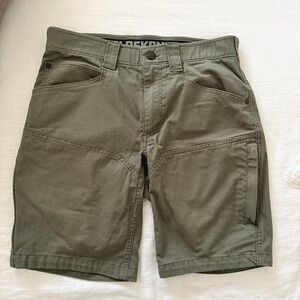 Alaskan Hardgear Duluth Trading Co Cargo Shorts Olive Green Mens 32 Utility Hike